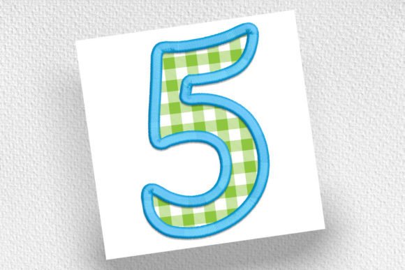 A Fresh Look at the Number 5 Applique for Real Embroidery Projects