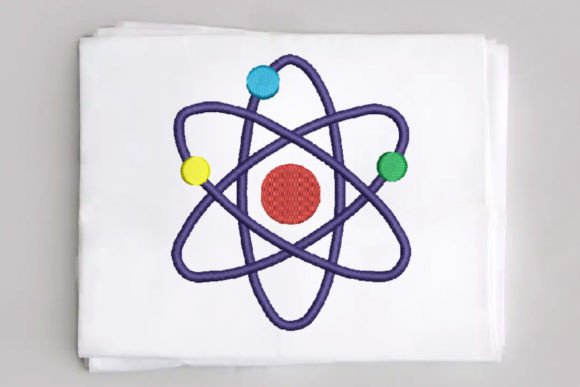 Atom: A Science-Inspired Embroidery Design for Real-World Projects