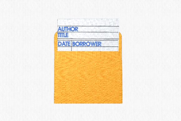 Library Checkout Pocket: A Bright Touch for Seasonal Embroidery