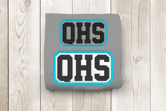 QHS High School Initials: A Seasonal Embroidery Staple for School Spirit and Holiday Cheer