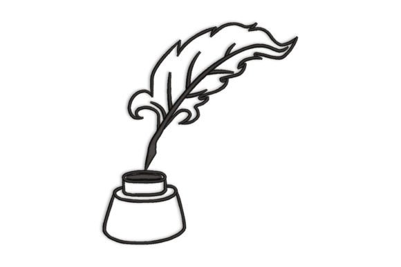 Quill Pen and Jar of Ink: A Craft Fair Embroidery Review